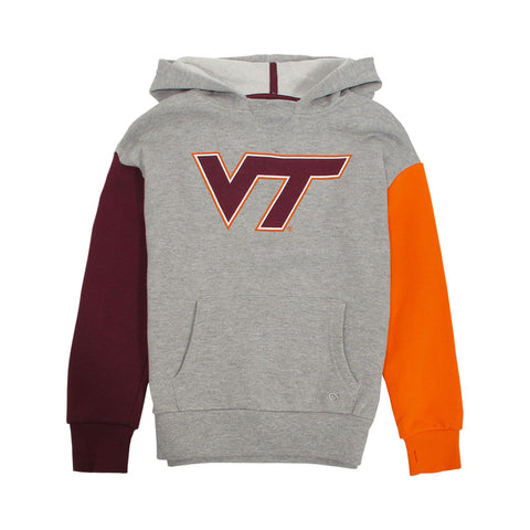 Virginia Tech Youth Girls' Nora Color Blocked Hooded Sweatshirt