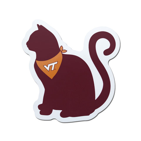 Virginia Tech Large Cat Magnet