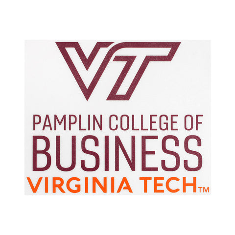 Virginia Tech Pamplin College of Business Decal